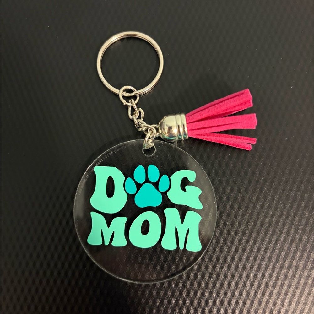 Dog Mom Acrylic Keychain